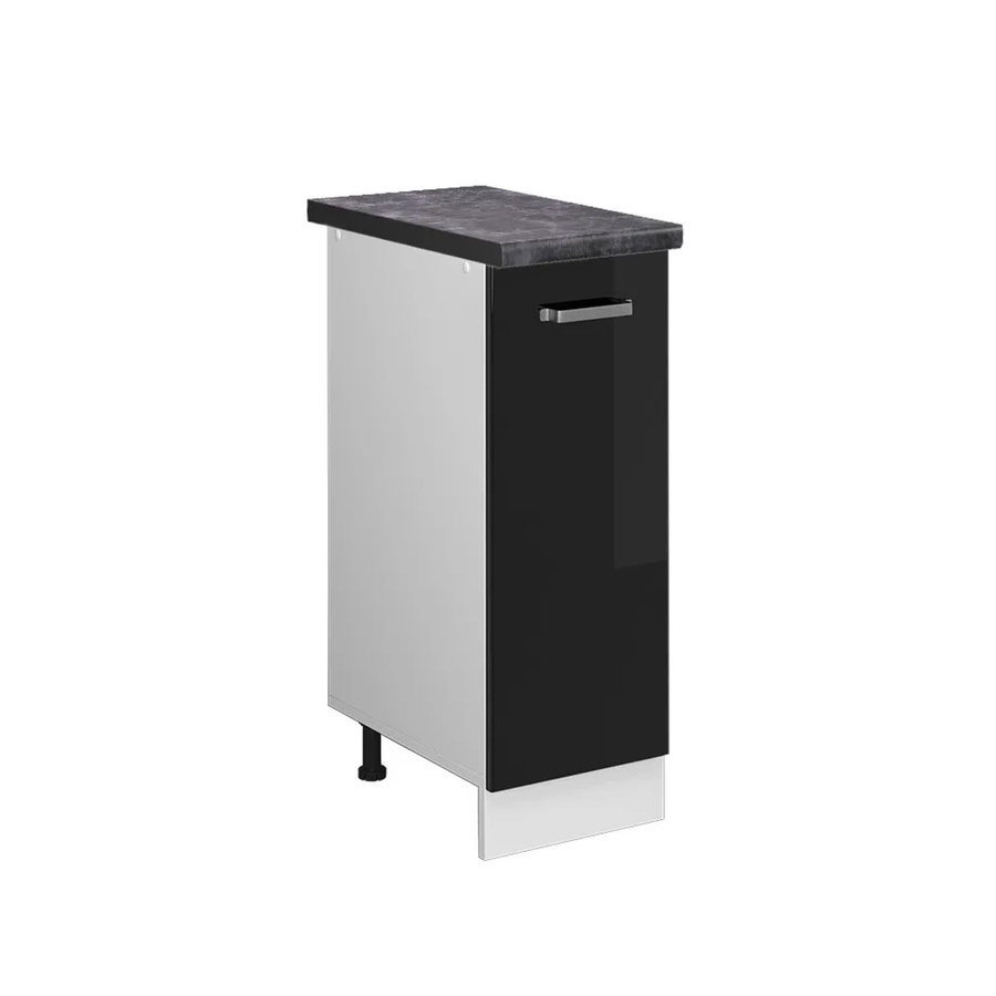 Vicco Apothekerschrank R-Line Schwarz Hochglanz/Weiß/Anthrazit B: 30 cm, H: 81,6 cm, T: 60 cm - Bild 2