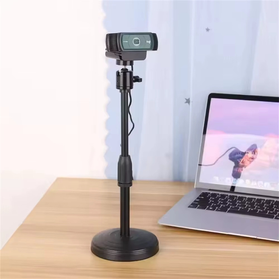 FANGTUOSI Schreibtisch-Webcam-Unterstützung und Smartphone-Halterung in Schwarz für Logitech-Stative - Bild 2