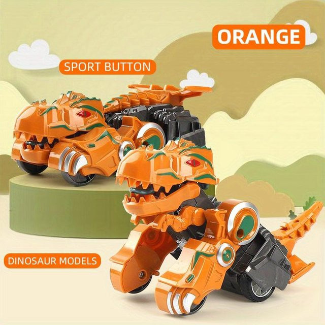 Fashnics Verformbares Dinosaurier-Auto-Spielzeug orange - Bild 1