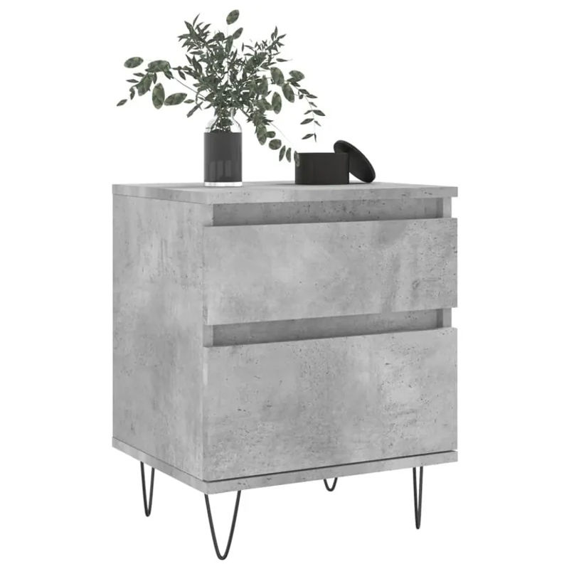 Vidaxl Nachttische im Industrial Design, 2er-Set, Grau, B/T/H: 40 x 35 x 50 cm - Bild 4