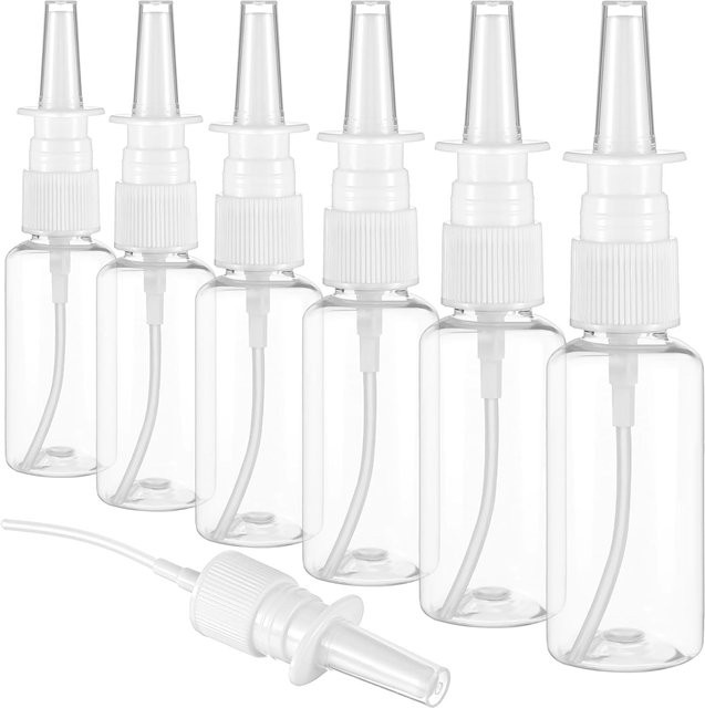 FIGHTYU Leere Nasenspray Flaschen, Weiß Kunststoff, 10ml-60ml, 5 Stück - Bild 1