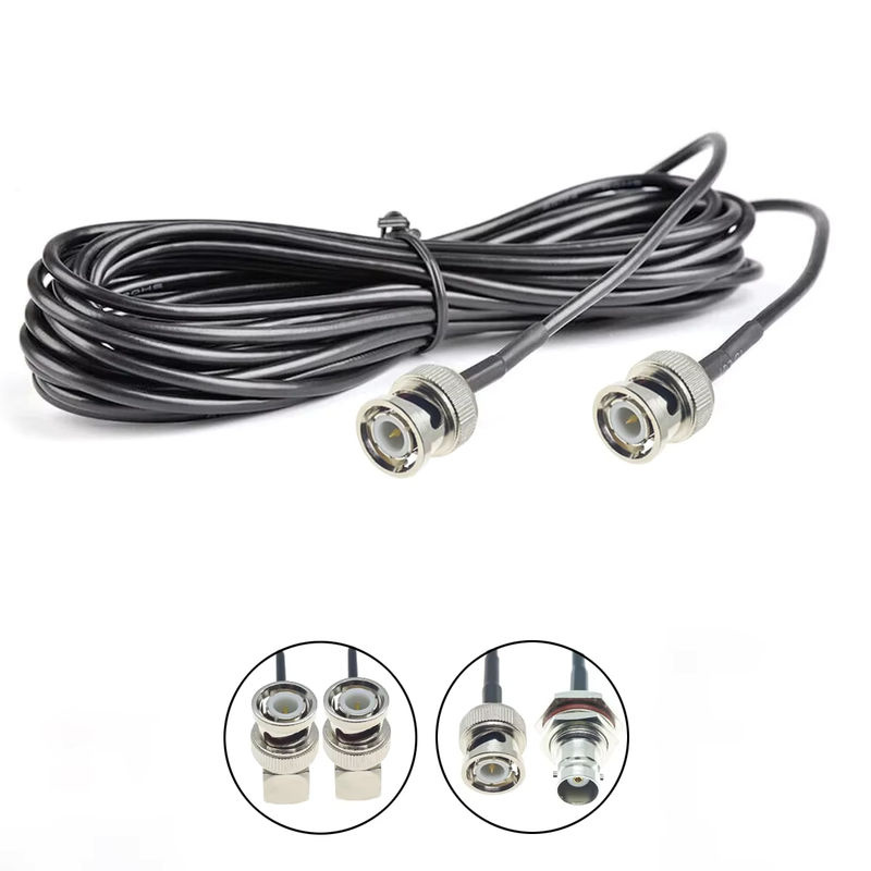 RFProMaker RG174 Koaxialkabel BNC Stecker auf BNC Buchse Rechtswinkel Verlängerung, Schwarz - Bild 5