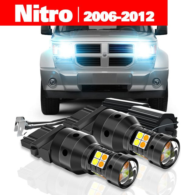 LECIBUBI LED Dual-Mode Blinker und Tagfahrlicht DRL Set in Schwarz für Dodge Nitro 2006-2012, 2 Stück - Bild 1