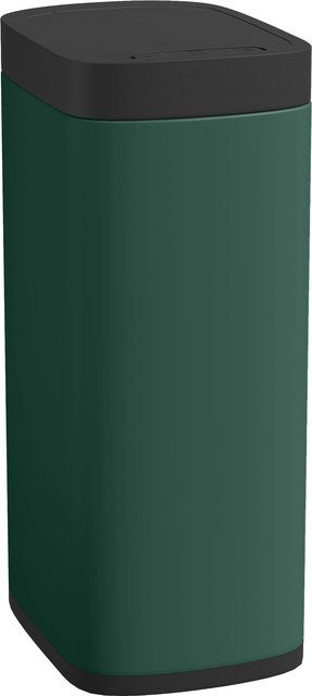 HOMCOM Sensor-Mülleimer 50L mit Bewegungssensor, fingerabdruckresistenter Küchenmülleimer aus Metall, Dunkelgrün - Bild 1