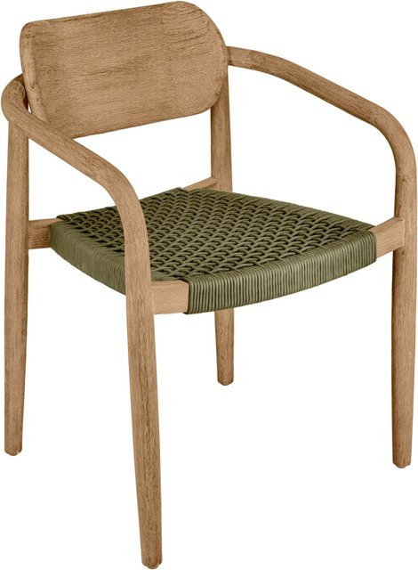 VEGA Outdoor Stuhl Mando Set aus 2 Stück, Farbe Oliv und Natur, B/T/H: 56,5 x 50 x 76 cm - Bild 1