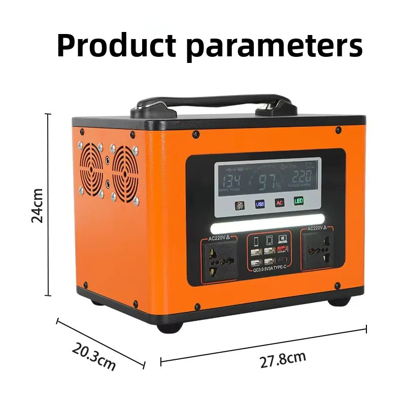 SUYIJIA Tragbare Powerstation 600W 600Wh Solargenerator mit AC 220V und 40Ah Akku in Orange für Camping und Outdoor - Bild 2
