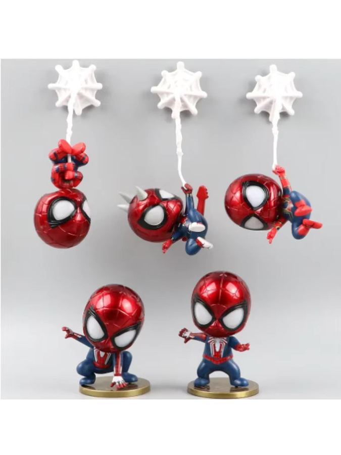 Bandai Marvel Spider-Man Q Version Action Figure, 5-teiliges Set - Bild 3