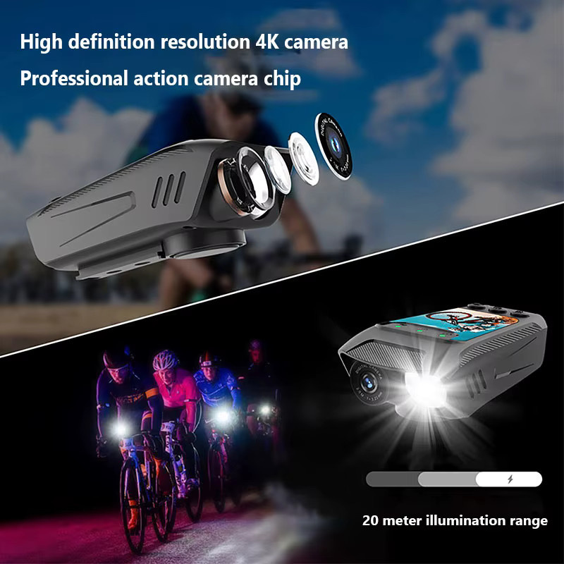 luxuglow Action Kamera 4K HD 60FPS in Schwarz für Motorrad, Fahrrad und Helm als Sport DV Video Recorder und Dash Cam - Bild 6