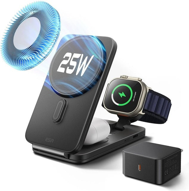 ESR CryoBoost 3in1 Wireless-Netzladegerät mit 25W in Schwarz - Bild 1