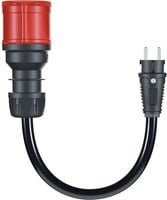 go-e Adapter für Gemini flex 22 kW, CEE rot Drehstrom 32A auf Schuko Haushaltssteckdose, rot/schwarz - Bild 1