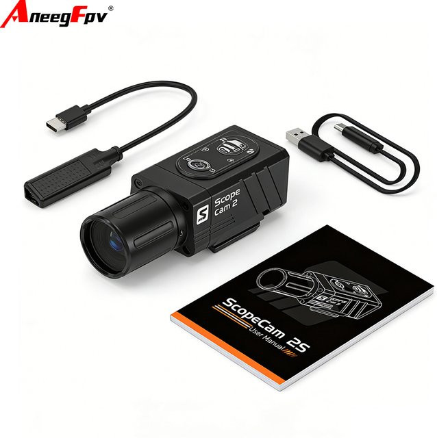 RunCam Scopecam 2S Drohnenkamera in Schwarz mit Metallgehäuse, 1080P 60FPS, IP64 wasserdicht, Brennweite L25-L35mm - Bild 1