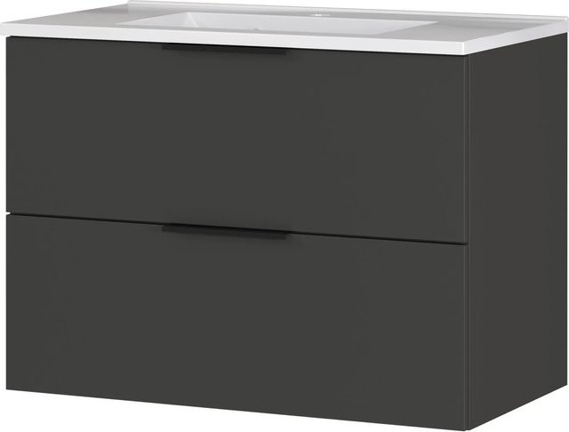 Germania Waschtischunterschrank 0727 mit Becken in Graphit, B/T/H: 81 x 61 x 47 cm - Bild 1