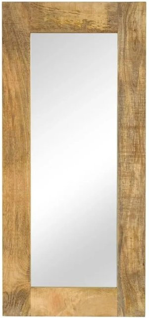 vidaXL Spiegel aus Mangoholz in Braun im Retro-Stil, Breite: 50 cm, Höhe: 110 cm - Bild 1