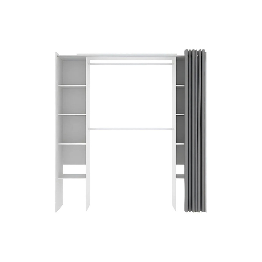 Offener Kleiderschrank Dorian von Vente-unique in Weiß, Breite: 110 cm, Höhe: 180 cm - Bild 2
