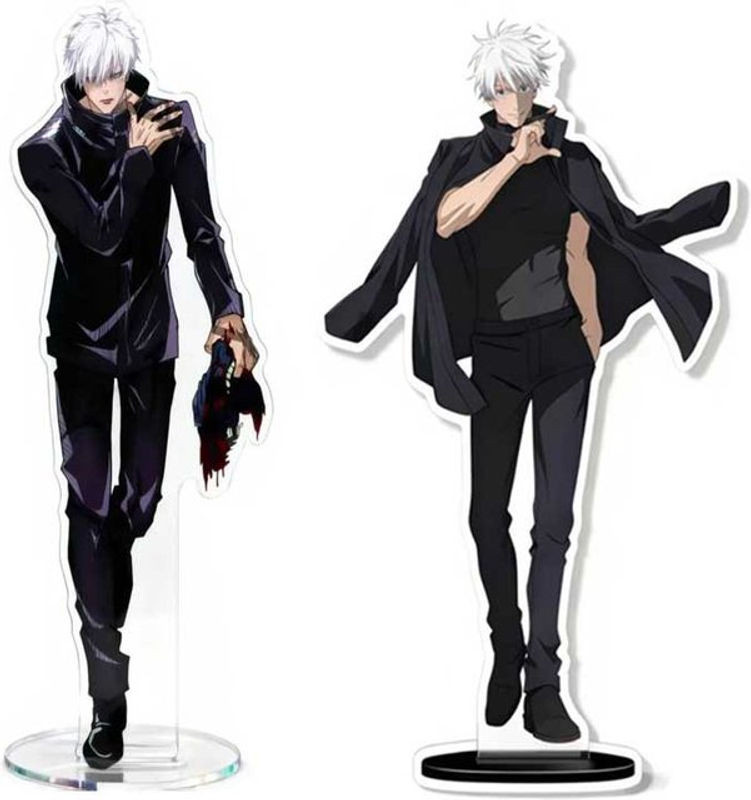 Jujutsu Kaisen Satoru Gojo Anime Acryl-Aufsteller in Schwarz als Sammlerfigur und Schreibtisch-Ornament - Bild 1