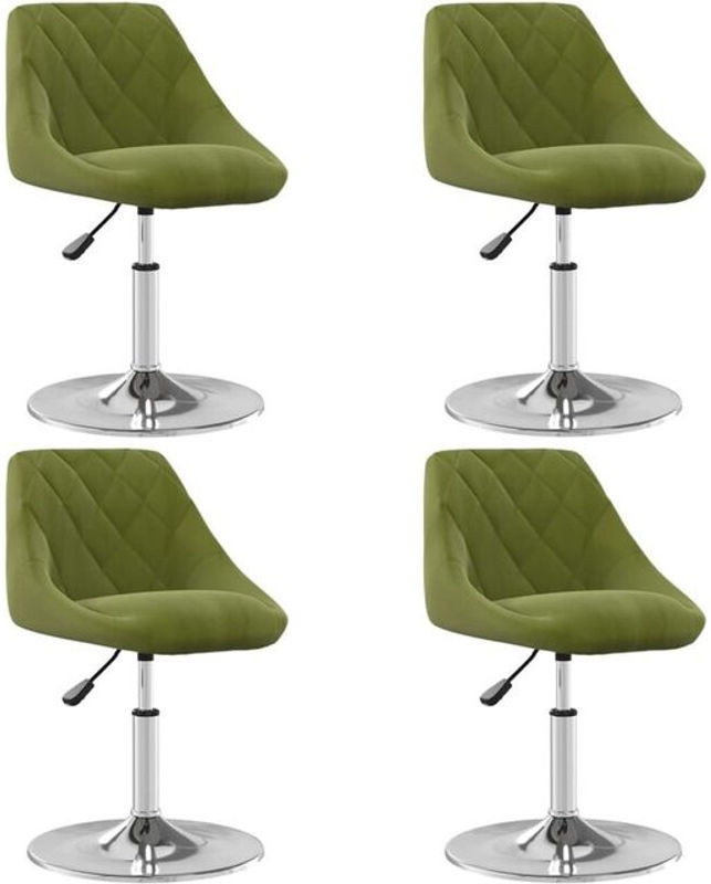 4er Set Esszimmerstühle modern aus Samt in Hellgrün von vidaxl - Bild 1