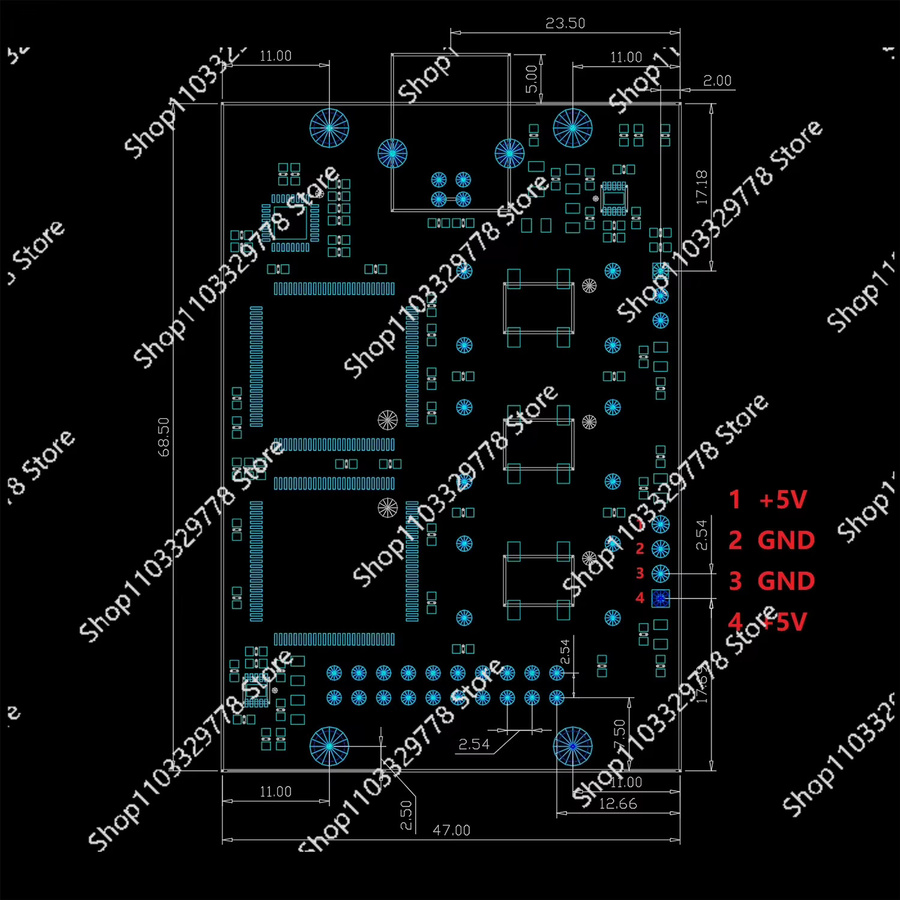USB-Audio-Digitalschnittstellenmodul DSD1024/PCM768 384 mit erweiterter Taktversion und USB-C Anschluss in Schwarz - Bild 2