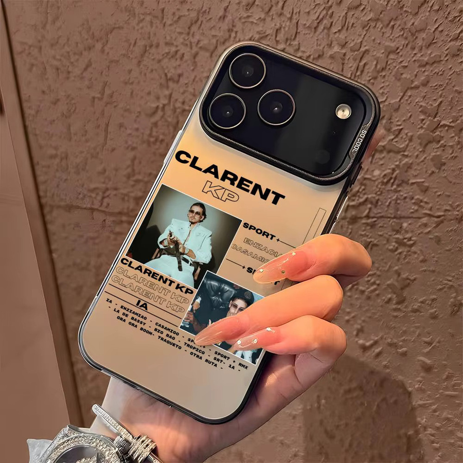 C-Clarent Scat Pack Designer Handyhülle für iPhone 17 16 15 14 13 12 11 Pro Max in Weiß mit Matt Laser Aurora Effekt - Bild 1