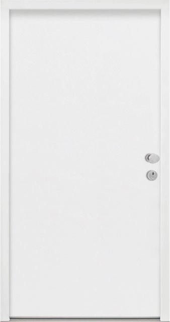 Splendoor Wohnungseingangstür BARI ACOUSTIC in Weiß, Rechtsanschlag, RC2 Widerstandsklasse, Modernes Design aus Stahl - Bild 1