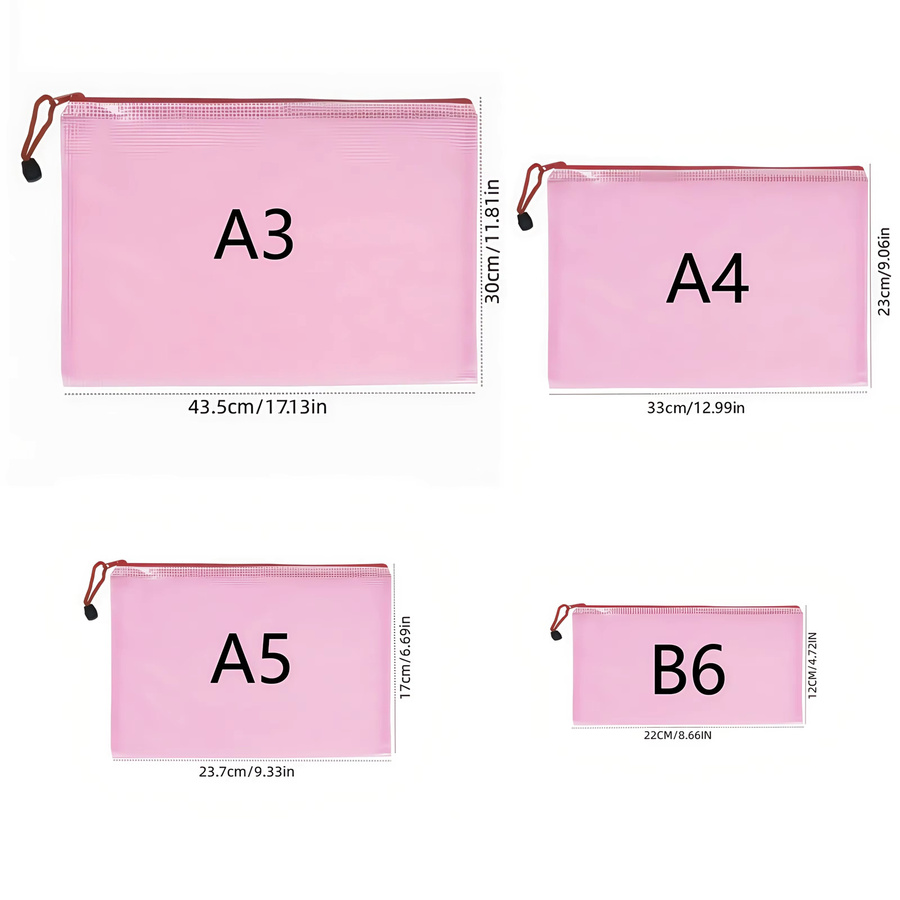10er-Pack wasserdichte Aktenordner aus Kunststoff mit Netzreißverschluss für A4 - Bild 2