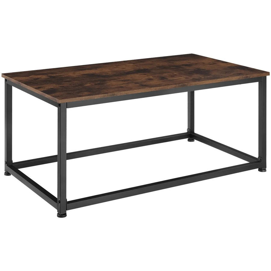 tectake Couchtisch im Industrial Style aus Stahl und Spanplatte, rechteckig, braun, B/T/H: 100 x 55 x 45,5 cm - Bild 3