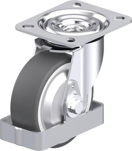 Blickle L-POTH 100G-FA-FS Stahlblech-Lenkrolle in Grau und Weiß mit 100 mm Rad-Durchmesser und 250 kg Tragfähigkeit - Bild 1