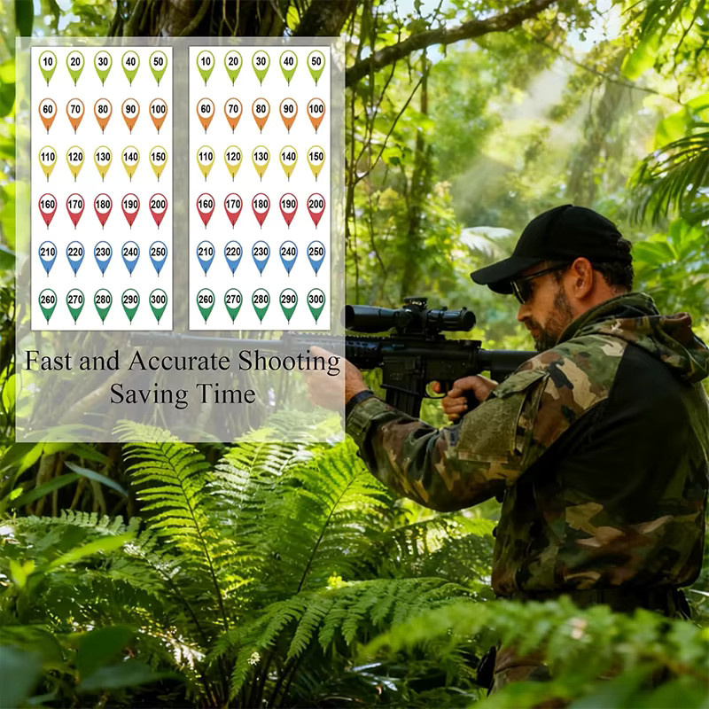 10/20 Blatt Zielfernrohr-Turm-Aufkleber in Multicolour für präzises Schießen und Jagd - Bild 5