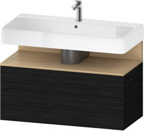 Duravit Waschtischunterschrank Qatego Wandhängend mit LED-Beleuchtung und Nischen, B/T/H: 99 x 47 x 59 cm - Bild 1