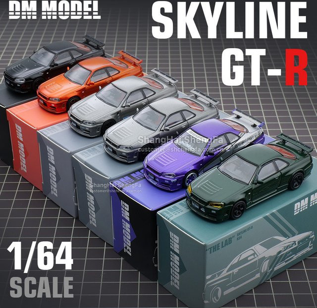 Welly Nissan Skyline Gt-R R34, Modellauto, 1:64, Grau, Metall - Bild 1