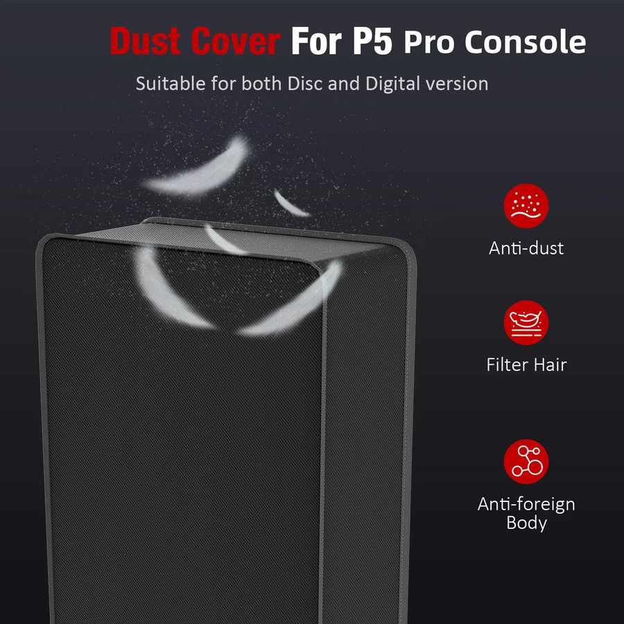 JazPlate Vertikale Staubschutzhülle für die PS5 Pro Konsole, kratzfester Schutz für deine PlayStation 5 Pro - Bild 5