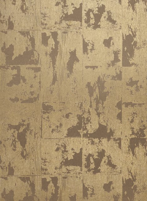 Arte International Wallpaper Glowing Patina in Chocolate mit Gold- und Silbereffekten, abstraktes Design für Wohnzimmer und Schlafzimmer, Non-Woven Tapete - Bild 1