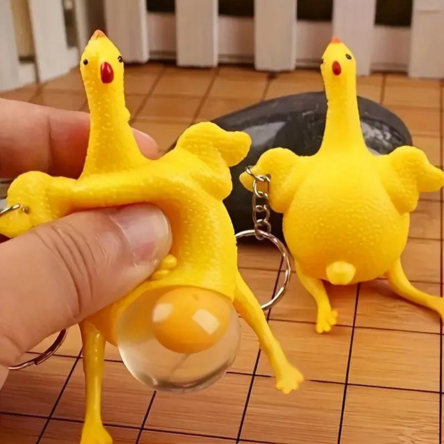 Schlüsselanhänger Eierlegende Hühnchen, Kinder - Bild 1