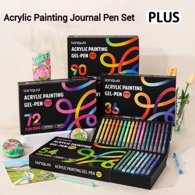 Languo Kunstmarker Set für Acrylmalerei Plus-Version mit 90 Farben in Multicolour - Bild 1