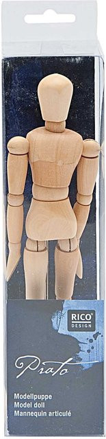 Rico Design Modellpuppe mittel 22cm aus Holz Natur - Bild 1