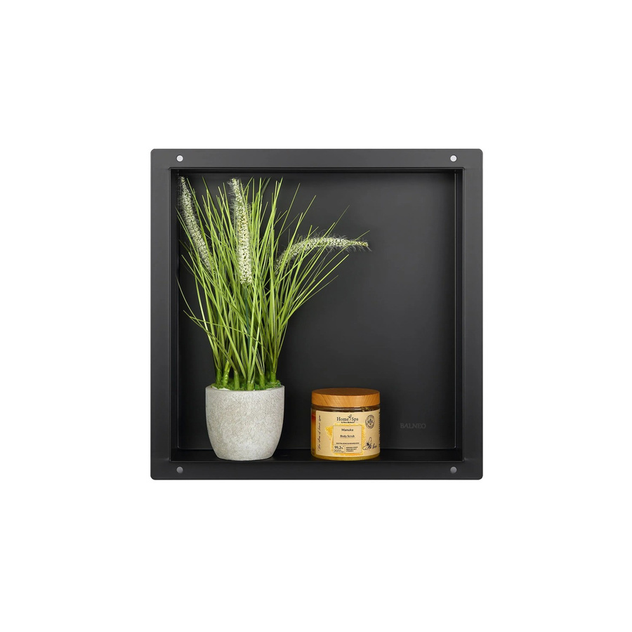 KOLMAN Wandnische aus Edelstahl in Schwarz, B/T/H: 30 x 30 x 10 cm - Bild 2
