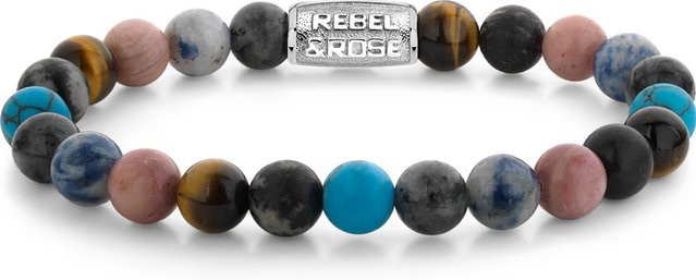 Rebel & Rose Armband Edelstahl, Bunt, Herren - Bild 1