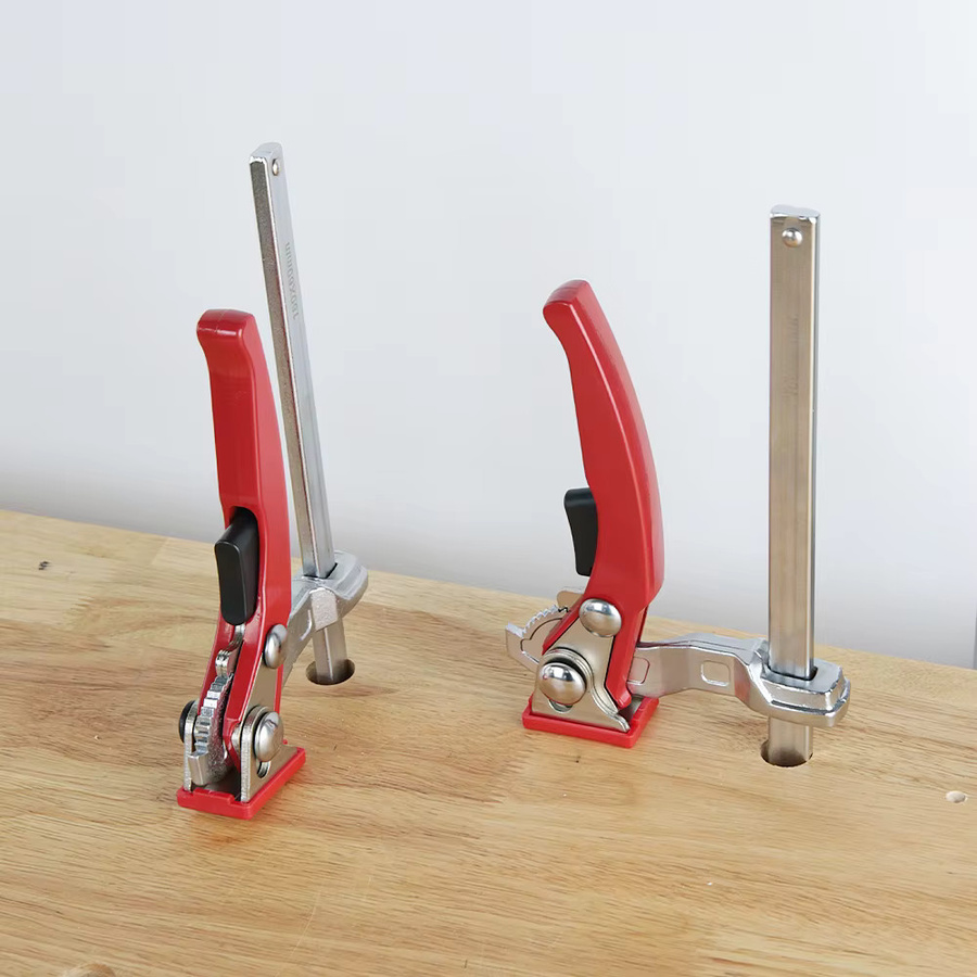 Allsome 2er-Set Schnelle Ratsche-Klemmen aus Legierungsstahl für MFT-Tisch und Führungsschienen, Farbe: Rot - Bild 2