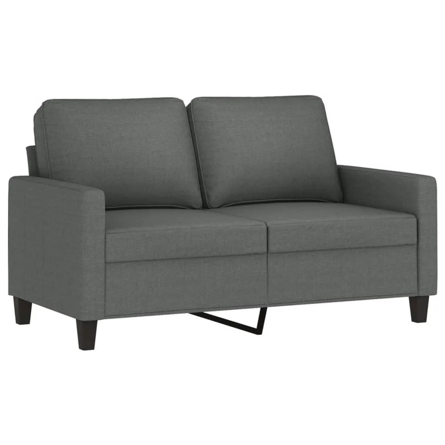 vidaXL 2-Sitzer-Sofa modern in Grau mit Stoffbezug und Metallrahmen, Breite: 138 cm, Höhe: 80 cm, Tiefe: 77 cm - Bild 2