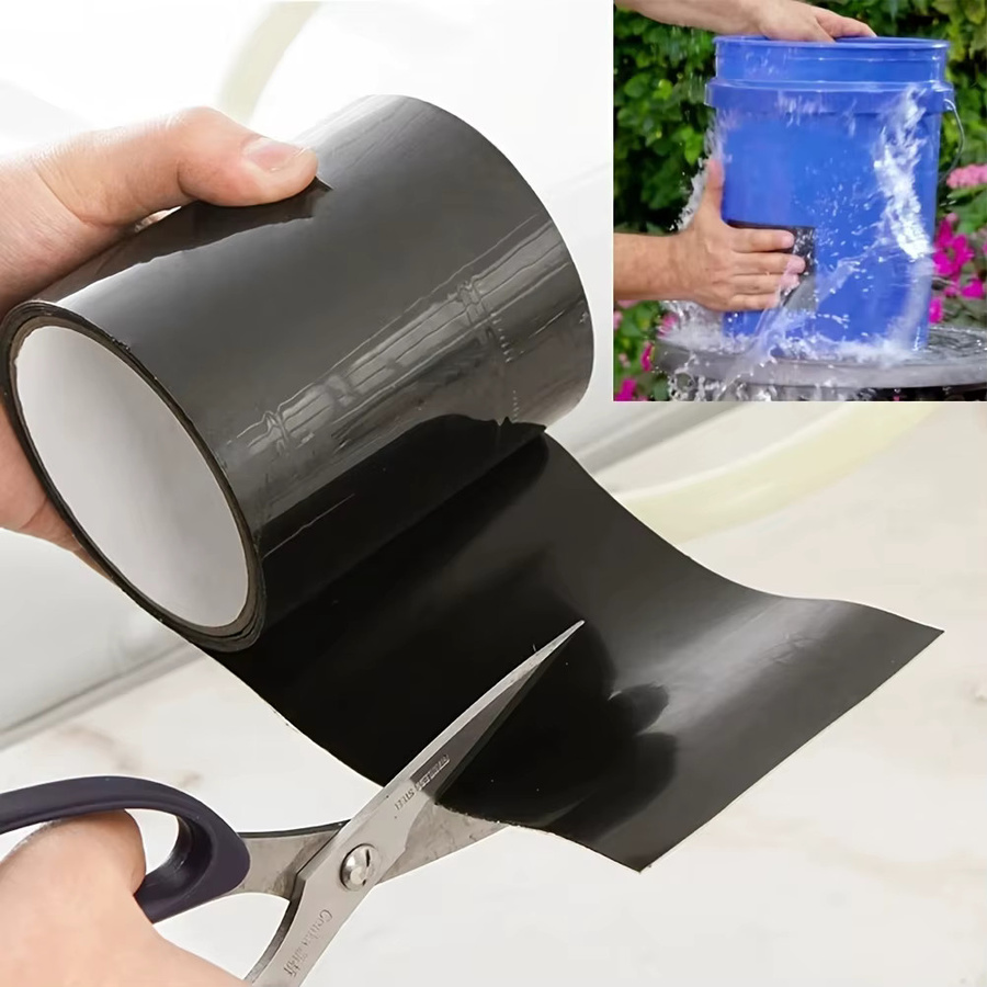Selbstklebendes PVC-Dichtungsband in Schwarz zur wasserdichten Reparatur von Rohrlecks und Flexrohren - Bild 5