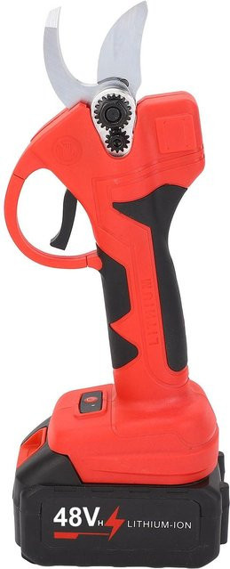 Aimo Elektrische Gartenschere in Rot mit 30 mm Öffnung, kabellose Akku-Gartenschere aus Stahl mit ergonomischem Griff - Bild 1