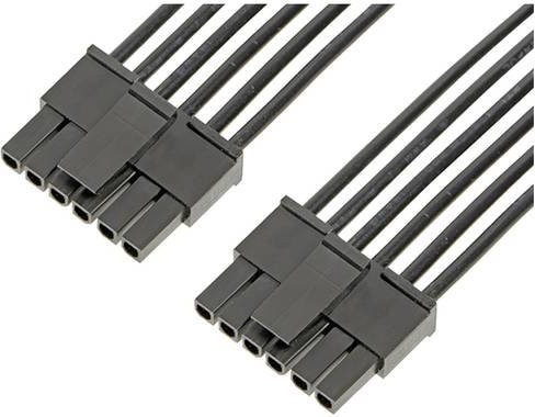 Molex Buchsengehäuse-Kabel in Schwarz mit 6 Polen (2147501063) - Bild 1