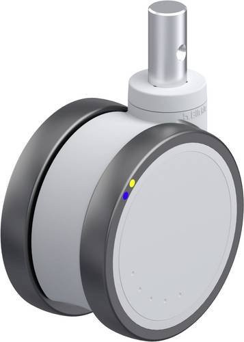 Blickle Kunststoff-Doppelrolle LKDGXH-PATH 125XK-ELS-ZAX55 in Grau/Silber mit 125 mm Durchmesser und 125 kg Tragfähigkeit - Bild 1