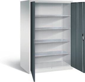 C+P Werkzeugschrank Acurado mit Zylinderschloss, Front Anthrazitgrau und Korpus Lichtgrau, H x B x T: 195 x 120 x 80 cm - Bild 1