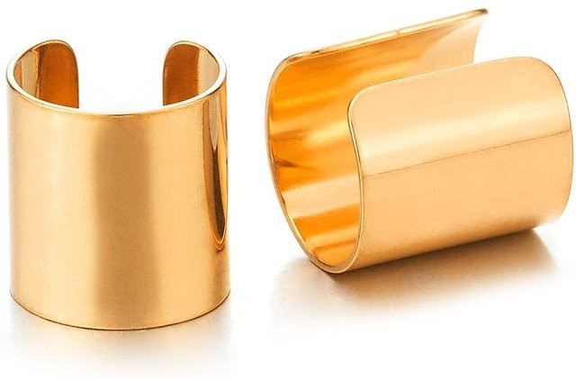YULIN Ohrringe, Edelstahl, Gold, Unisex, Ohr Manschette, Ohr Clip - Bild 1