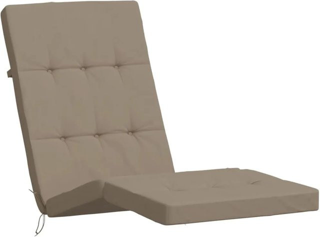 vidaXL Liegestuhl-Auflagen 2er-Set aus wasserabweisendem Oxford-Gewebe in Beige - Bild 1
