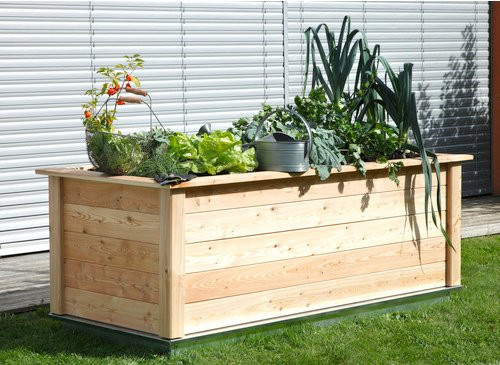 KGT Hochbeet Woody 210 aus Holz in Braun, B/H/L: 214 x 79 x 99 cm - Bild 1