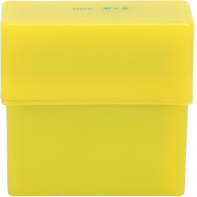CosyHome Bastelbuchstaben A-Z Stempelset aus Hochkohlenstoffstahl in Gelb mit Etui - Bild 1