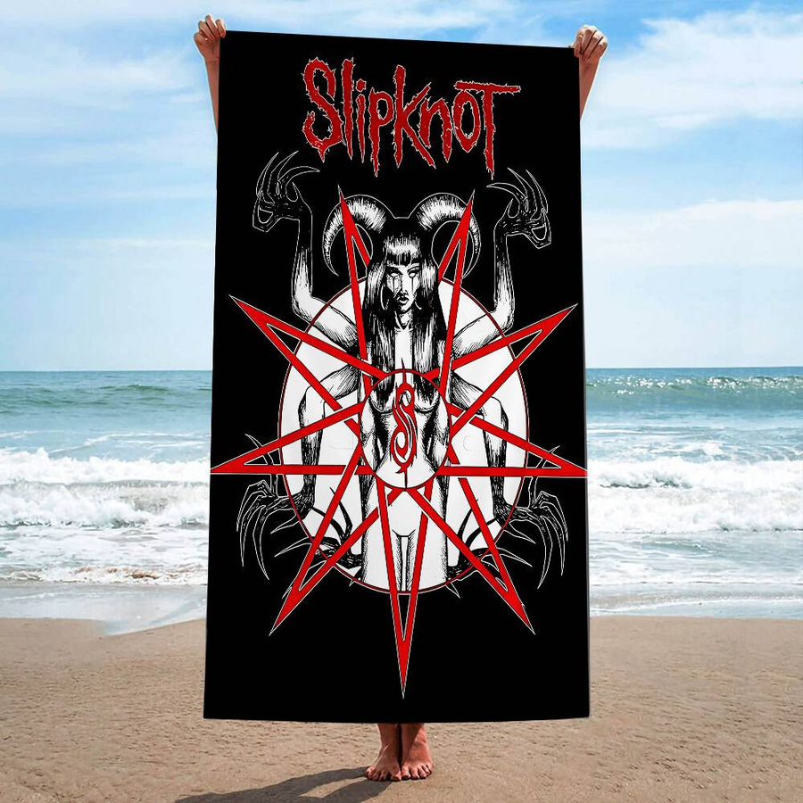 Ka Chen Muda Strandtuch Slipknot Design Mikrofaser Bunt B/H: 30 x 60 cm - Bild 3