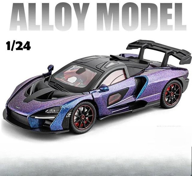 Linyi toy car Senna Supercar Modell, 1:24 Maßstab, mit Ton und Licht, ab 14 Jahren - Bild 1