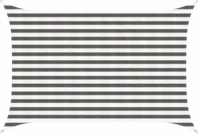 vidaXL Sonnensegel aus HDPE in Rechteckig, Hellgrau und Weiß, B x T: 200 x 250 cm - Bild 1